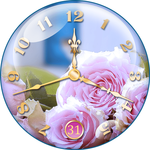 Rose clock logo