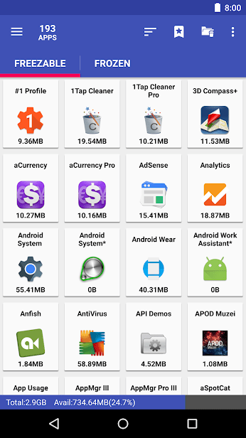 AppMgr III (App 2 SD) скриншот 3
