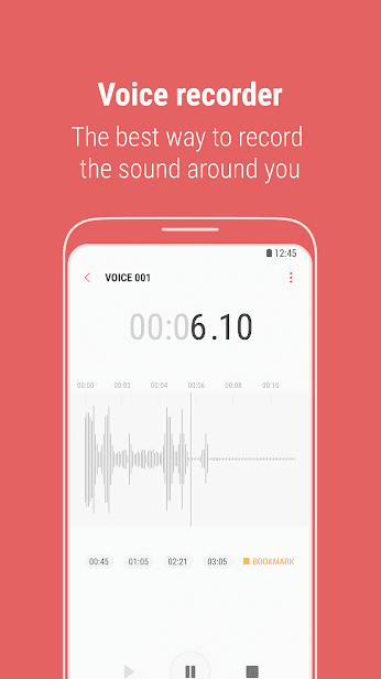 Samsung Voice Recorder скриншот 1