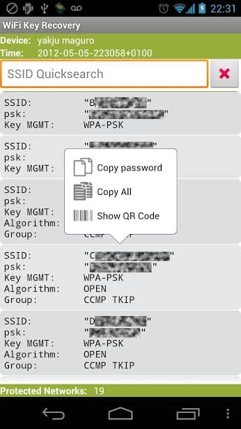 WiFi Key Recovery скриншот 2