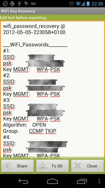 WiFi Key Recovery скриншот 4