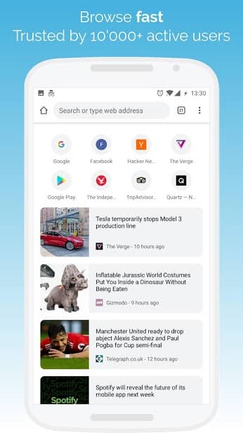 Kiwi Browser - Fast & Quiet скриншот 1