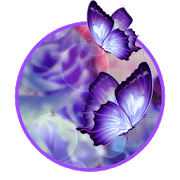 3D Butterfly Flower logo
