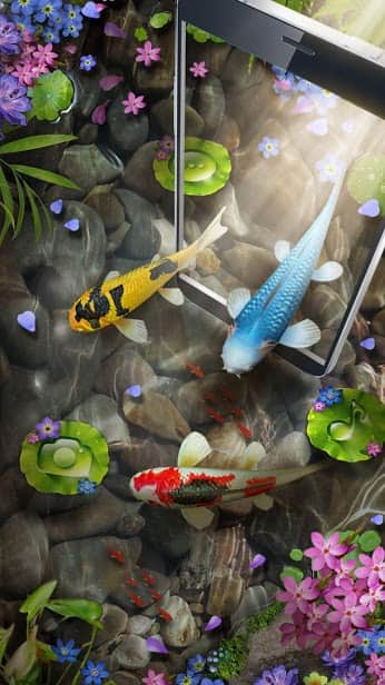 3D рыбки кои скриншот 1