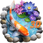 3D рыбки кои logo