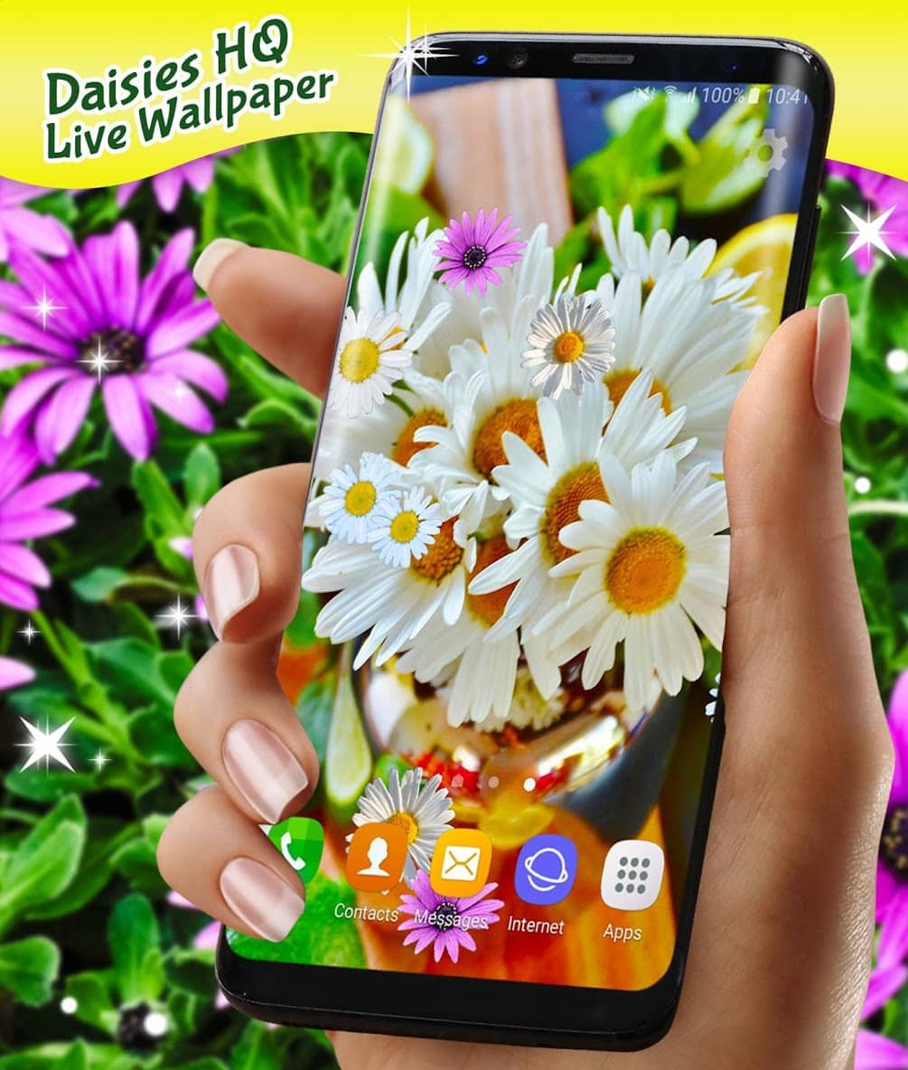 Live Wallpaper 3D Daisy Spring Field Themes скриншот 3