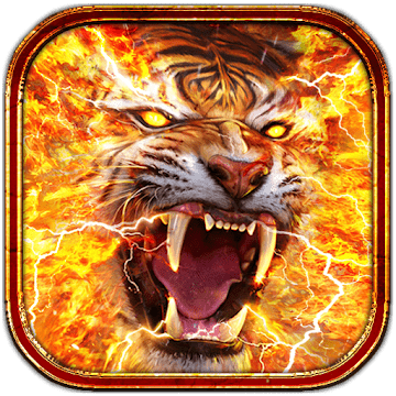Свирепый огненный тигр logo