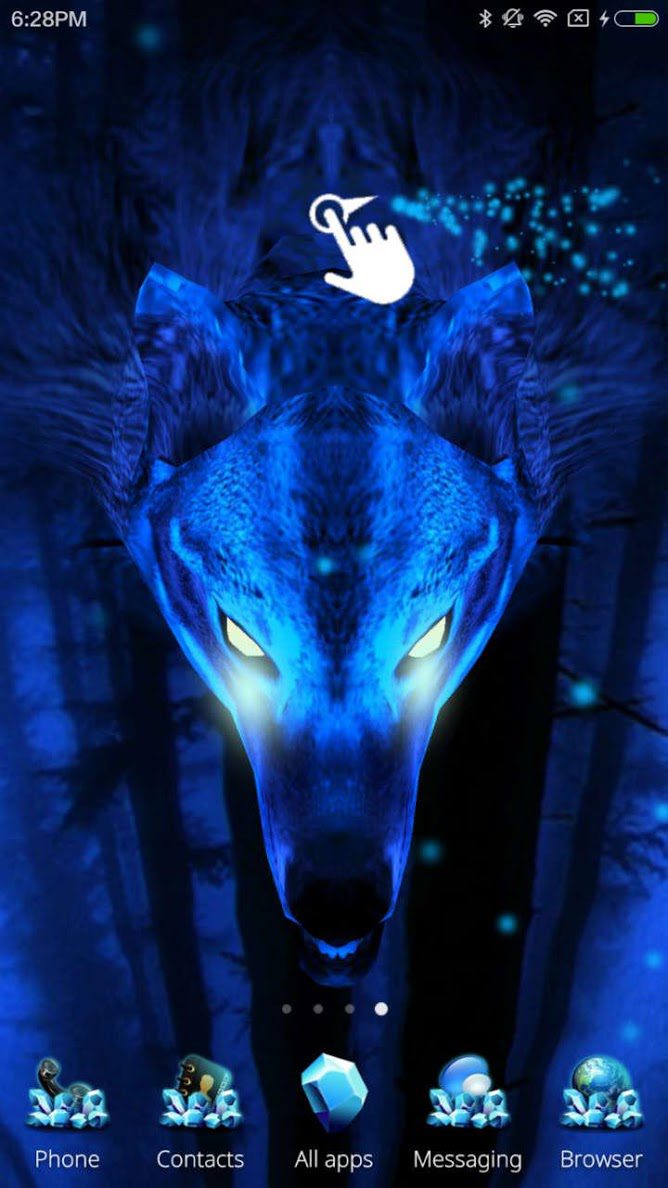 Волк 3D интерактивная тема скриншот 3