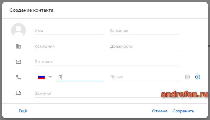 Гугл контакты телефона