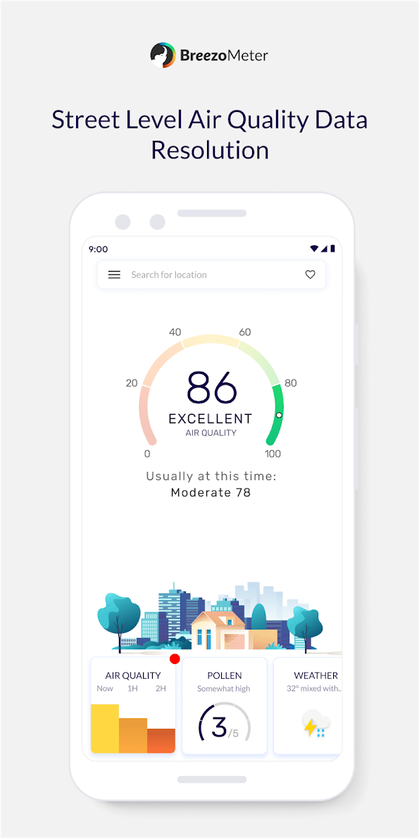 Air Quality Index BreezoMeter скриншот 1
