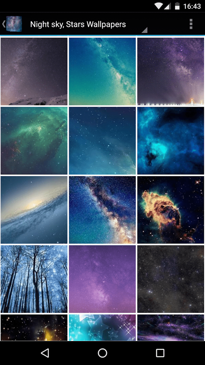Ночное небо и звезды скриншот 1