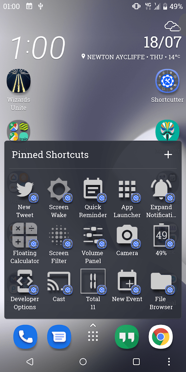 Shortcutter - Quick Settings, Shortcuts & Widgets скриншот 3