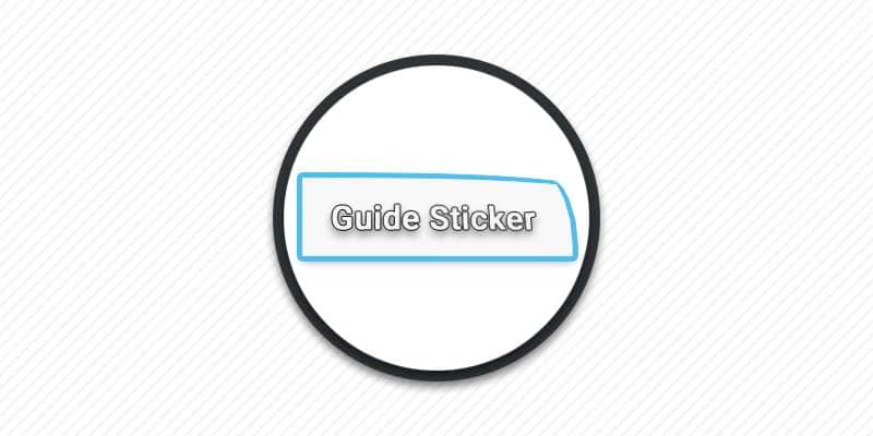 Что такое guide sticker.
