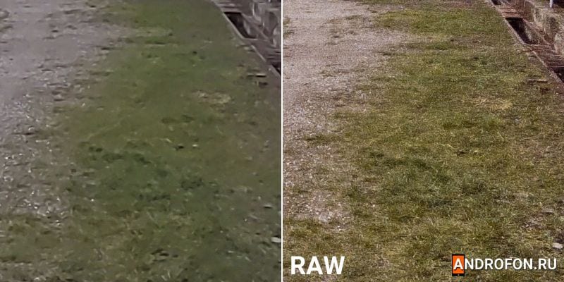 Сравнение обычного снимка и снимка в raw.
