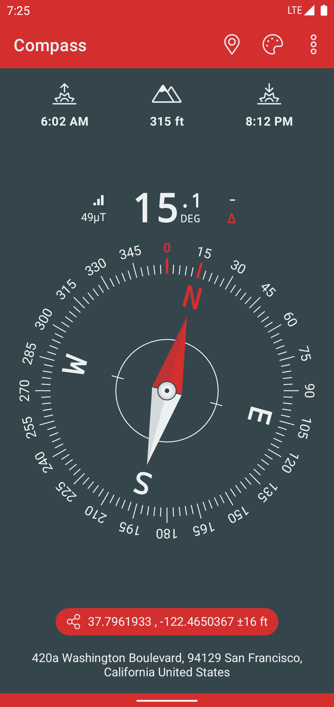 Kompas vysotomer скриншот 2
