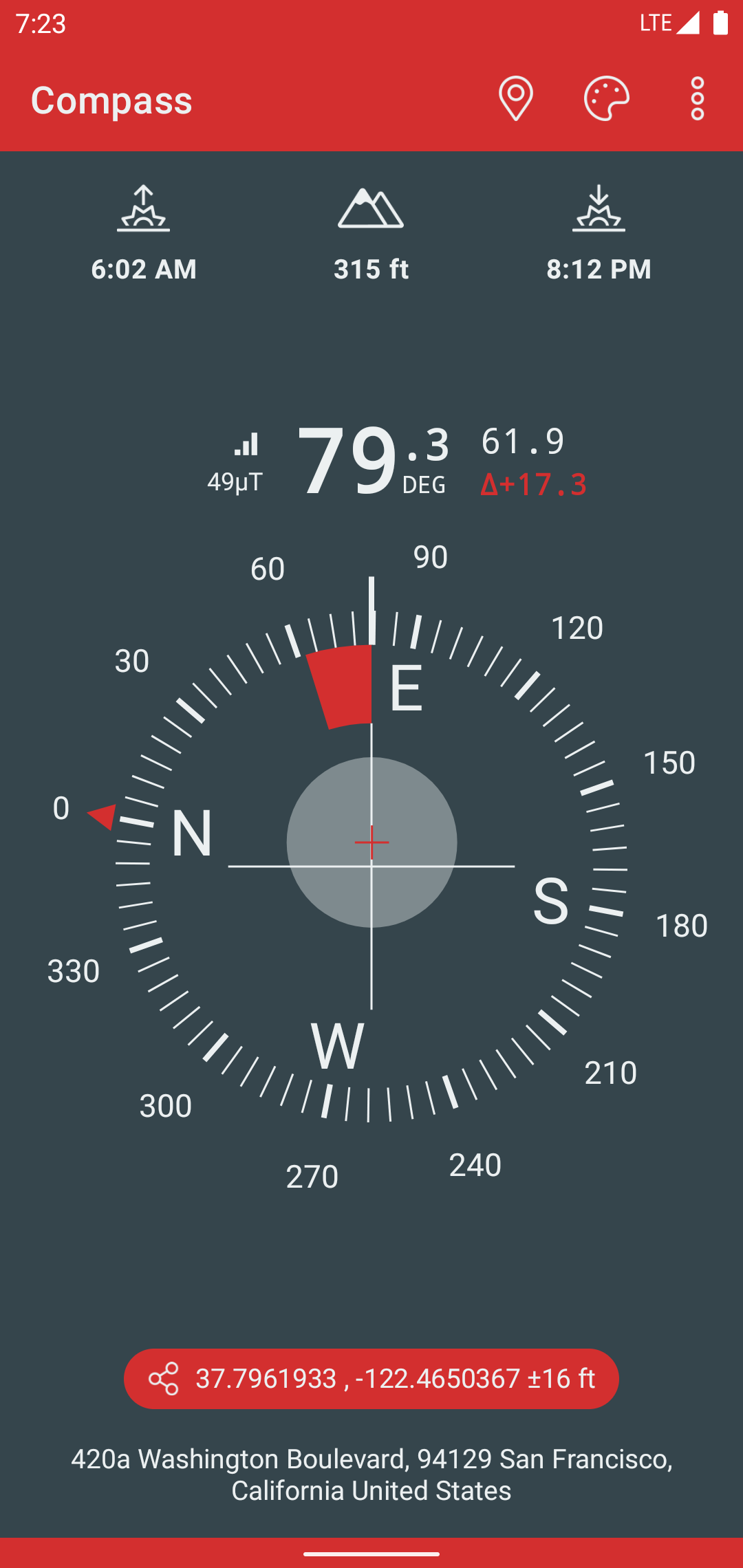 Kompas vysotomer скриншот 3