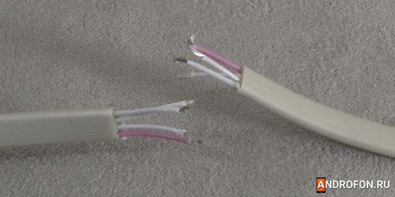 USB кабель на 4 провода.