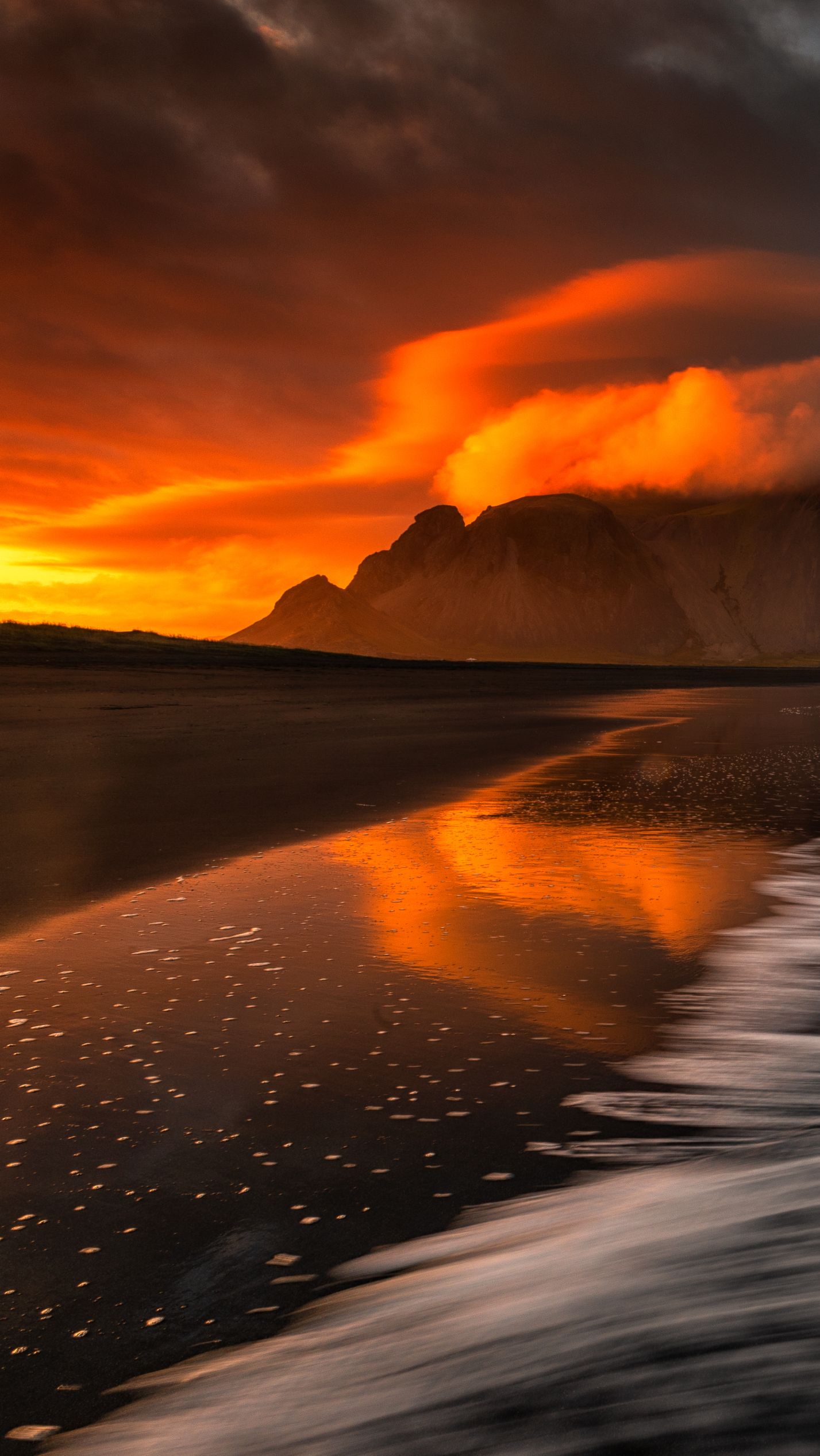 обои кровавый закат