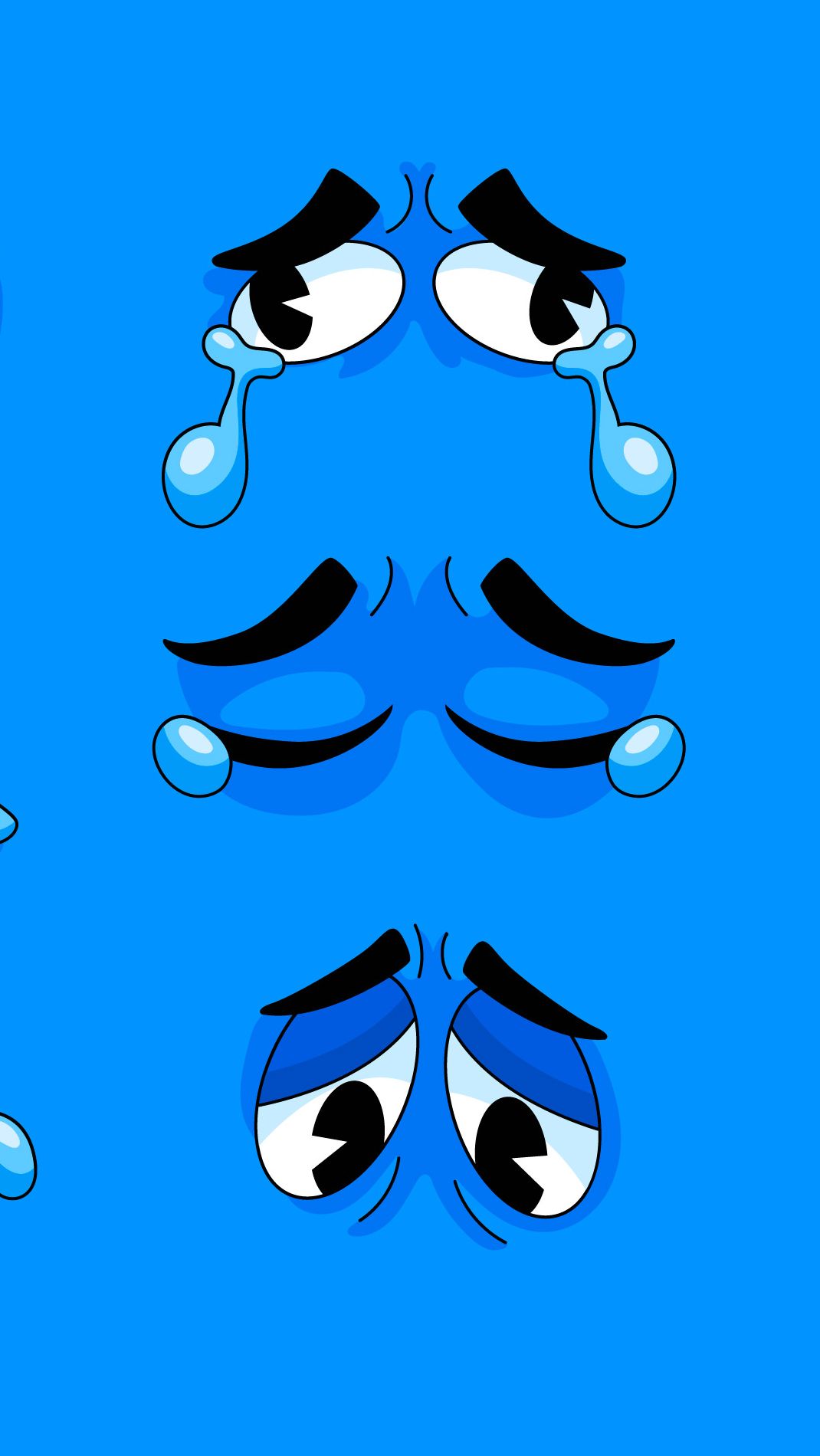 обои голубые